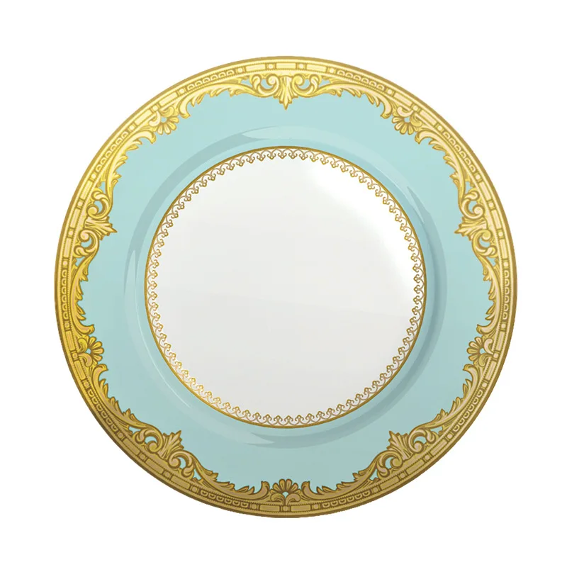 

Ceramic tableware European 24K gold luxury cup dishes star hotel table