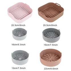 Air Fryer Silicone Pot Grill Pan Multifunctional Mat Instant Pot Steamers Round Square 22cm 20.5cm 19cm 16cm Air Fryer Ninja