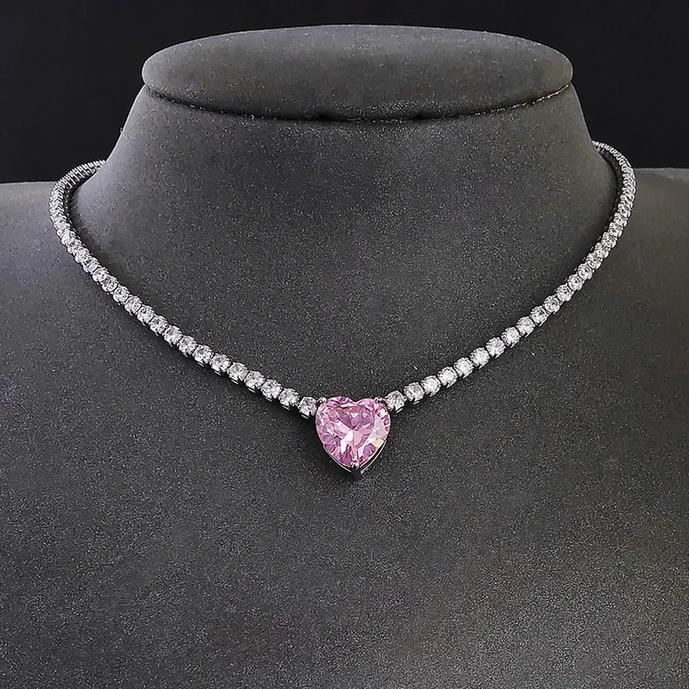 Moonso Luxury Pink Color Heart Jewelry Set for Women Lady Valentine\'s Day gift Jewelry Wholesale e4877-r8107-x8320