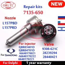 NOZZLE L157PRD VALVE 9308-621C REPAIR KITS 7135-650 FOR Ssangyong EJBR04701D EJBR03401D A6640170021 6640170221 6640170222 Euro 3