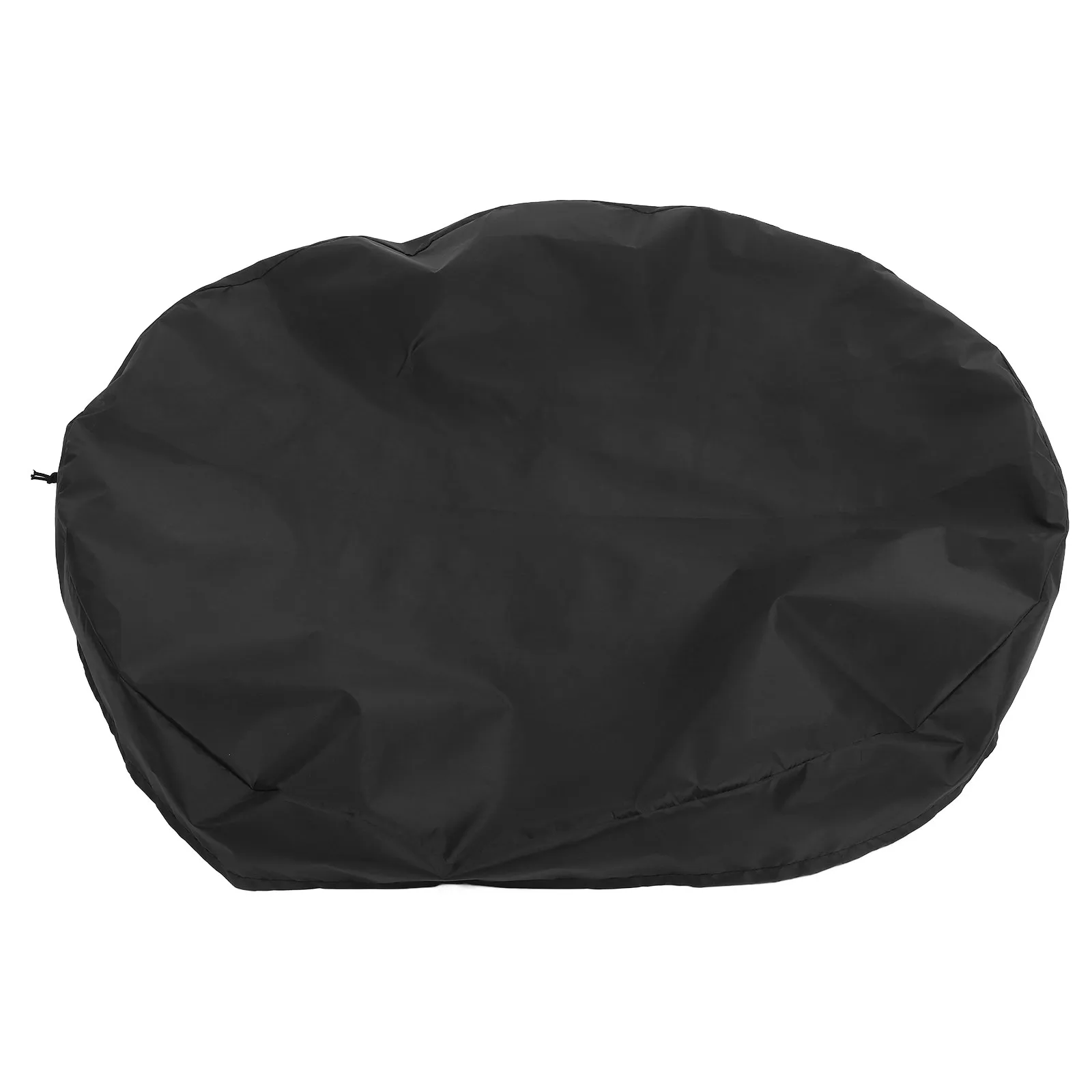 Oxford Fabric Fire Pit Table Cover Heavy Duty Round Outdoor Barbecue Pit Cover for Garden Patio with Cord Lock Snug Fit Foldable