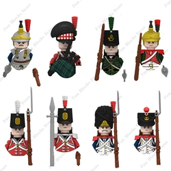 Military Mini Action Doll Napoleonic Wars Building Blocks Figures French Army Soldier Bricks Dragon Knight Infantry Cavalry Toys