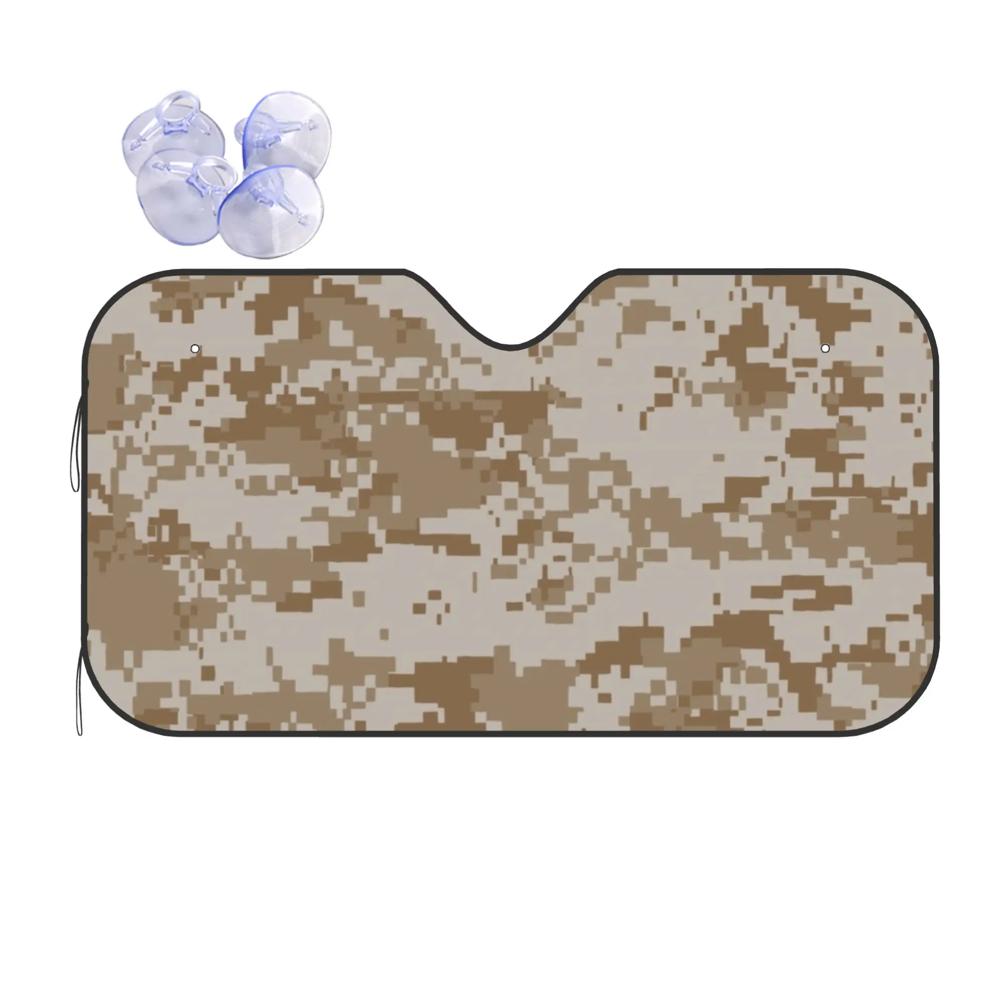 Digital Desert Camo Car Front Window Sun Shade Heat Insulation Cover Portable UV Protection Covers Car Solar Protection