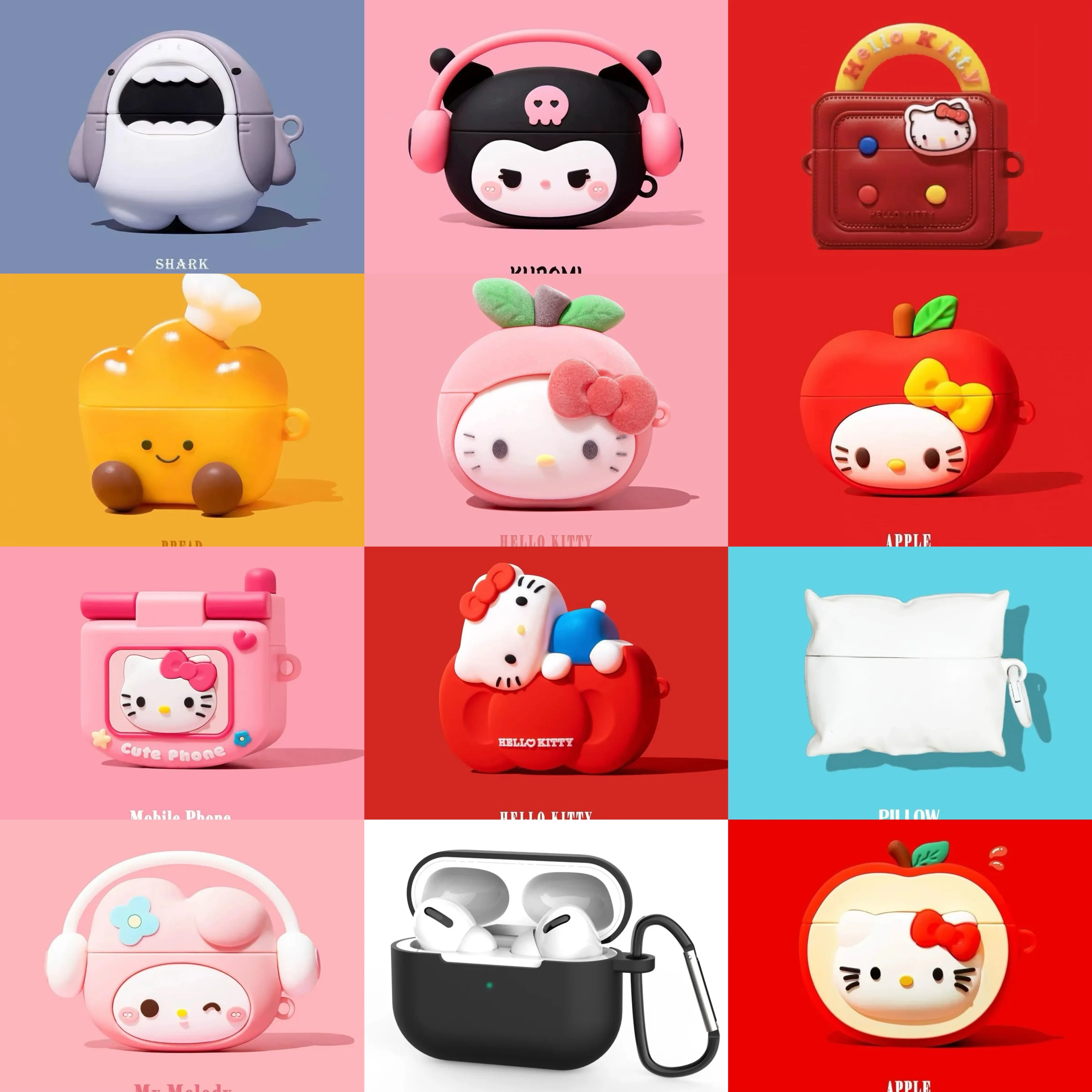 

Cute Cartoon Anime Case for Apple Airpods Pro3 Headphone Protective Case For AirPods 1 2 3 4 Pro Pro 2 Pro 3 Silicone Case