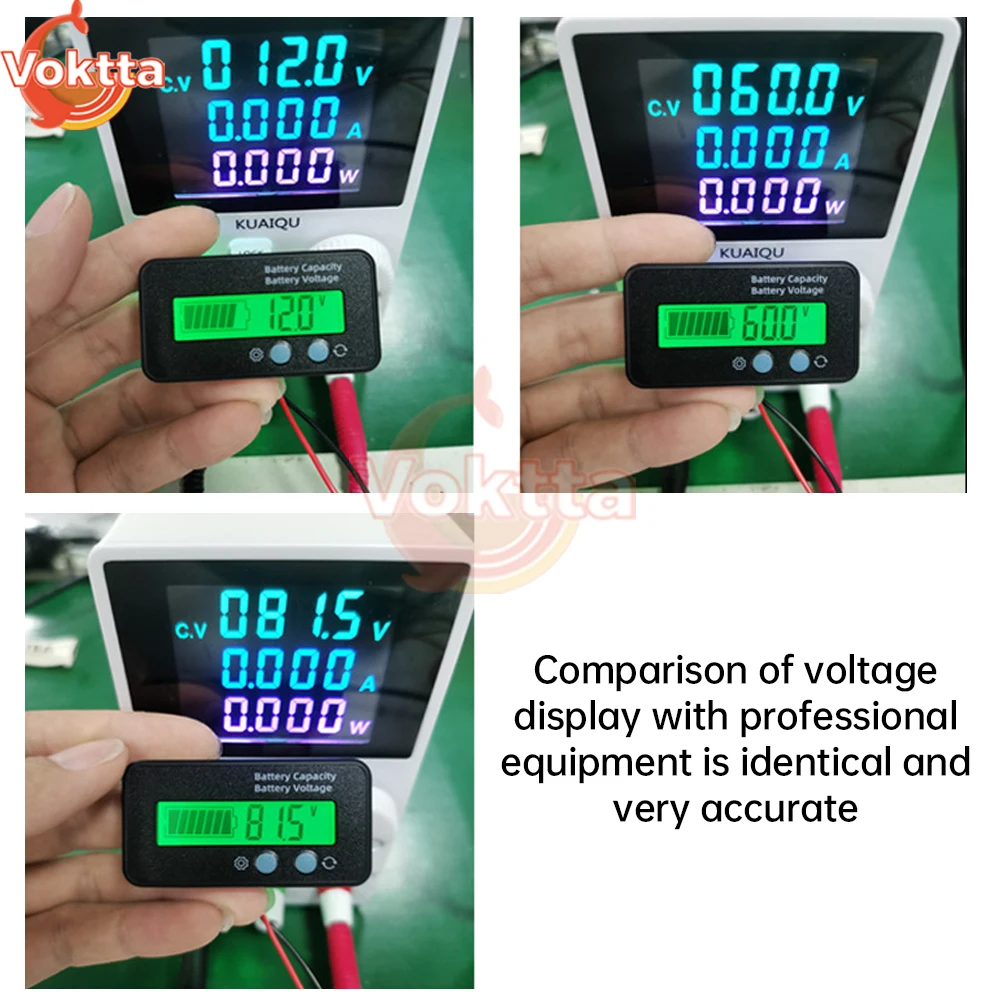 DC 6-100V Lead Acid Lithium Battery Capacity Indicator LCD Digital Voltmeter Car Motorcycle Voltage Battery Charge Tester Tool