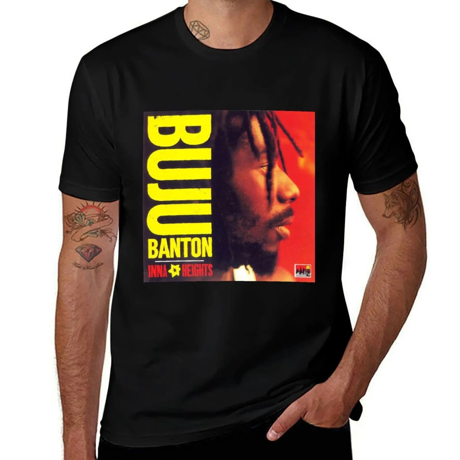 Buju Banton Inna Heights T-Shirt Sweat Absorbing Sports Tee Shirt T-Shirt