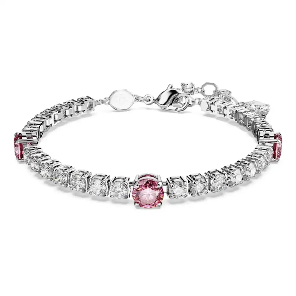 

Gold-Tone Pavé Crystal Bangle with Station Stones