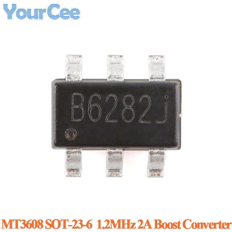 200pcs/10pcs MT3608L SOT-23-6 MT3608 FM3608 B628 MT36291 SOT23-6 2.5A 2A High Efficiency 1.2MHz Current Boost Converter IC Chip