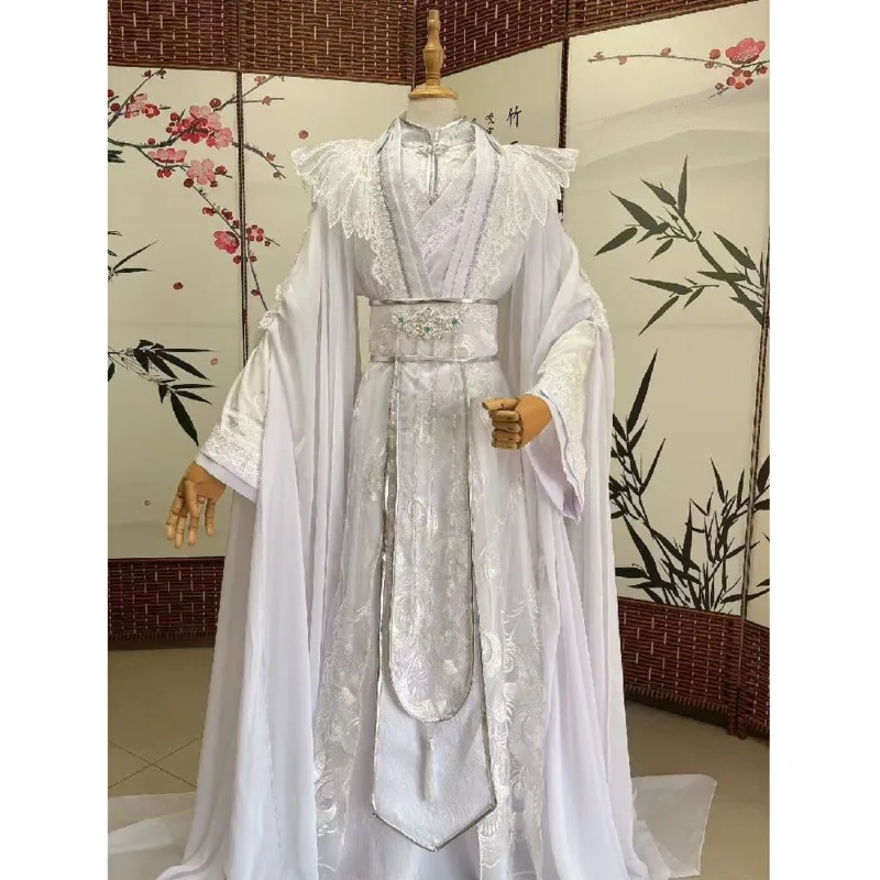 

Chu Wanning Cosplay Costume Erha and His White Cat Master TGCF Halloween Cos White Hanfu Ancient Style For Men and Women
