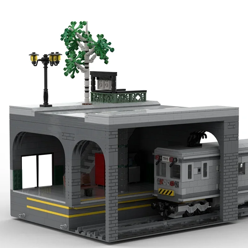 New York Train Station Model Moc Building Bricks Underground Metro Line 1 Technology Blocks Gift Christmas Toy DIY Sets Assembly