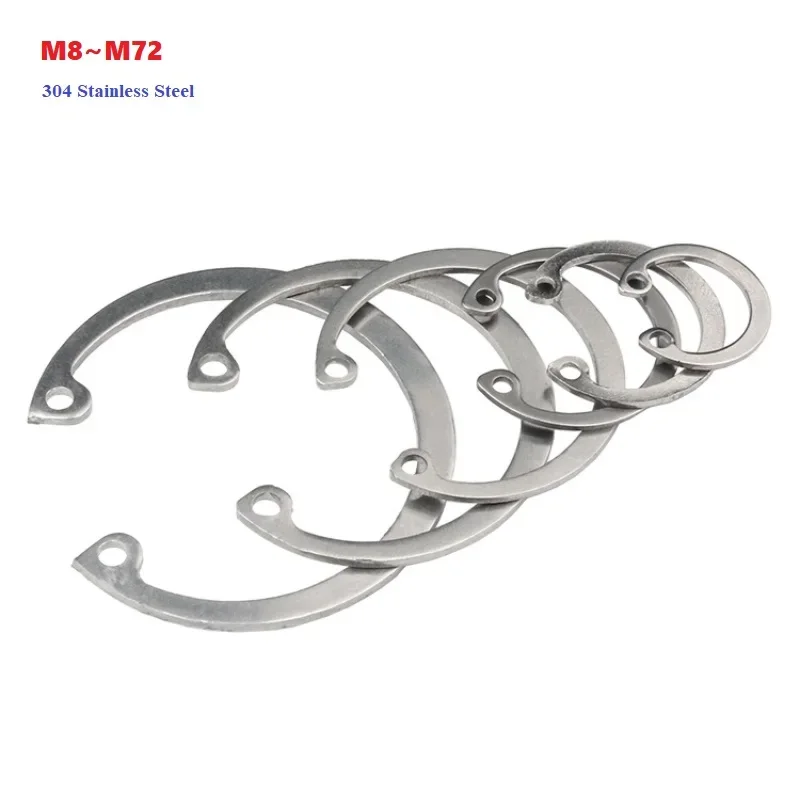 C-type Circlips for Hole 304 SUS Hole Retaining Ring Bearing Retainer Metal Internal Circlip Snap Ring M8M9M10M11 to M72