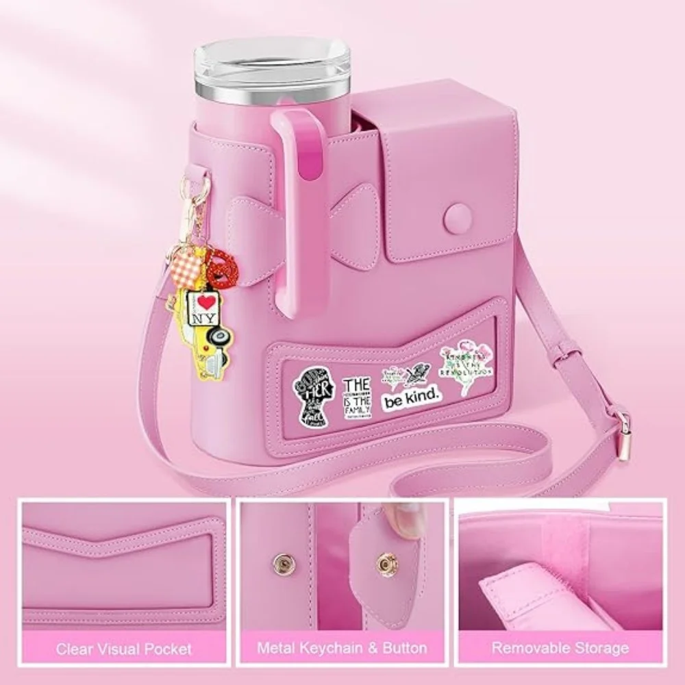 

Outdoor Portable Water Bottle Holder Women’s Water Cup Crossbody Bag For Stanley Cup 40Oz Handbags Universal Crossbody Bag Purse