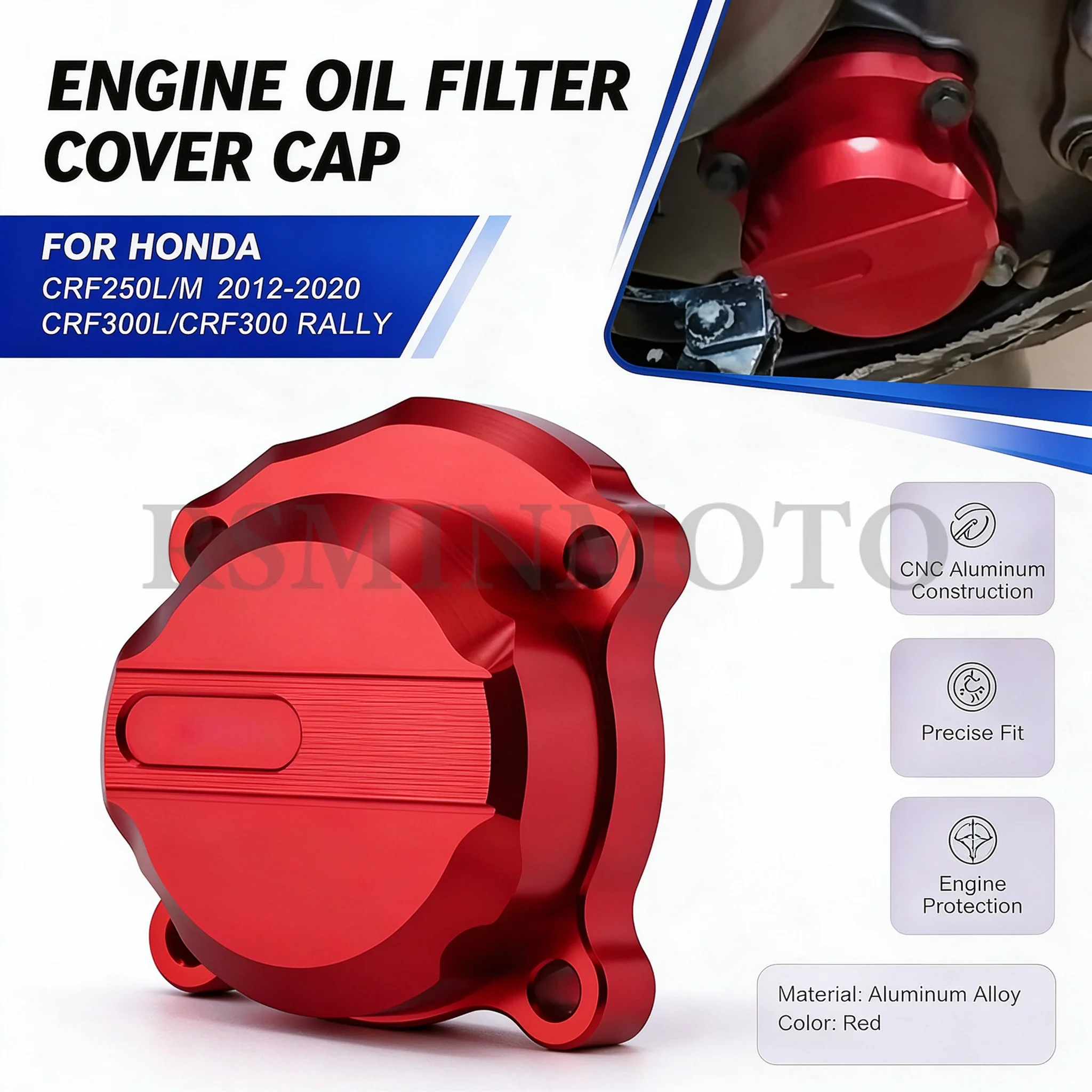 Motorcycle Oil Filter - Honda CRF250L, CRF250 Rally, CRF300L, CRF300