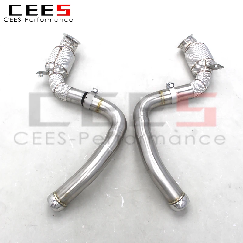 CEES Tuning Exhaust Downpipe for Mercedes-Benz E63/E63S AMG W213 4.0TT 2016-2023 Stainless Steel Exhaust Pipe Car Exhaust System