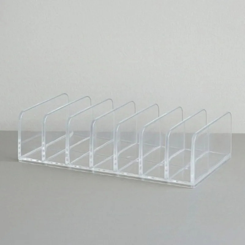 صندوق منظم المكياج مكون من 7 أقسام، رف تخزين شفاف، عرض متعدد الخلايا، مستحضرات التجميل، ظلال العيون، موفر للمساحة، رف تخزين متين #4