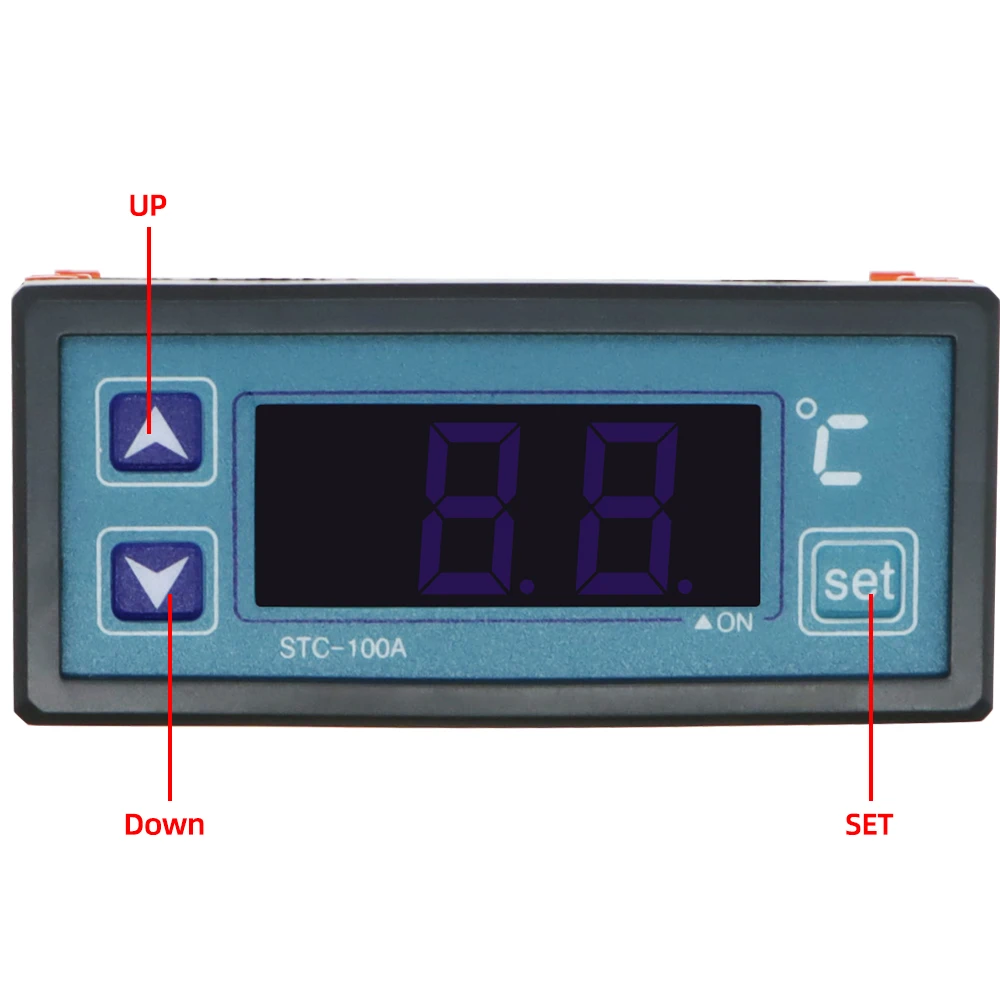 Intelligent Automatic Digital Display Temperature Controller for Greenhouses ABS Material Customizable STC-100A