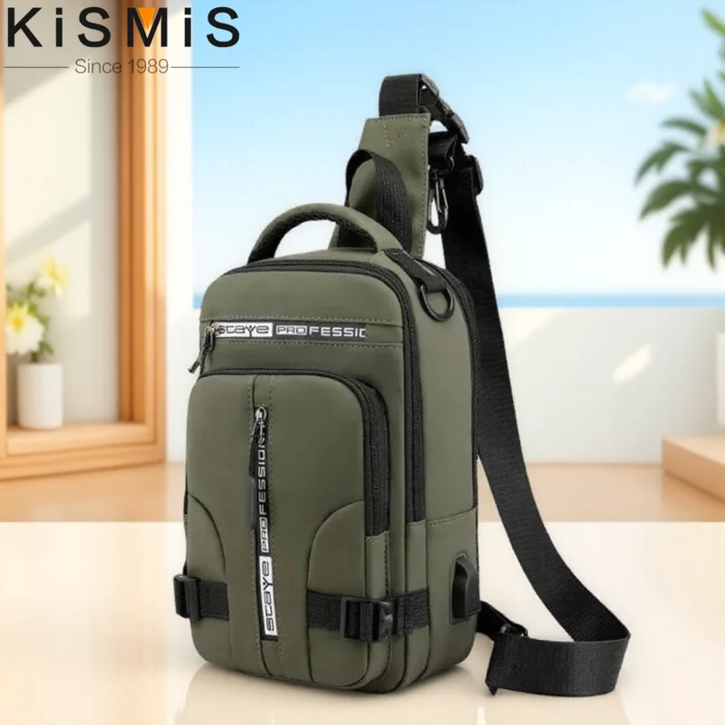 

Casual Men's Multifunctional Outdoor Waterproof Single Shoulder Crossbody Bag Trendy Chest Pack