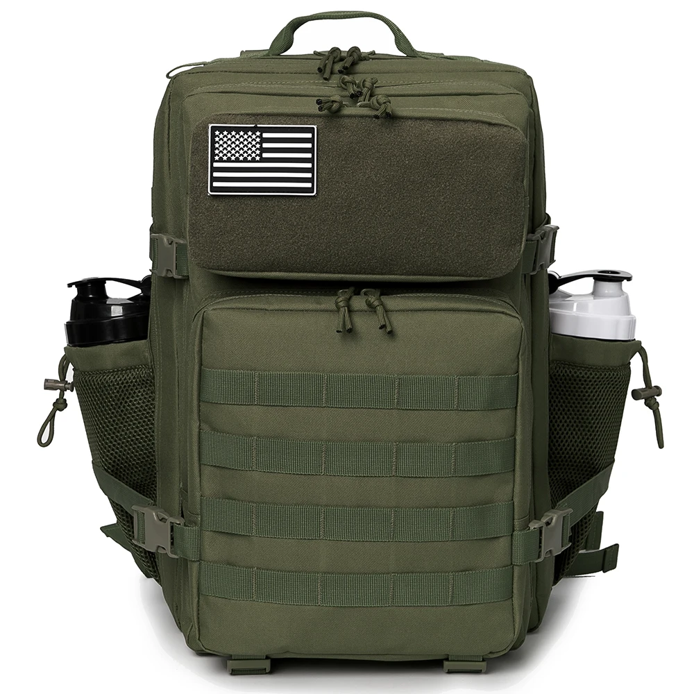 45L Molle Tactische Rugzak Tas Jacht MOLLE Rugzak GYM Voor Mannen EDC Outdoor Wandelen Survival Rugzak Heks Fles Houder