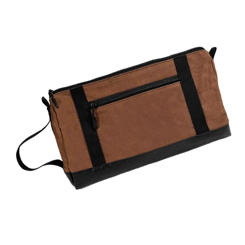 추가 대형 불침투성 작업 가방 플래너 장비 아트 기어 야외 퀘스트용 광택 처리된 직물 PVC 라이닝