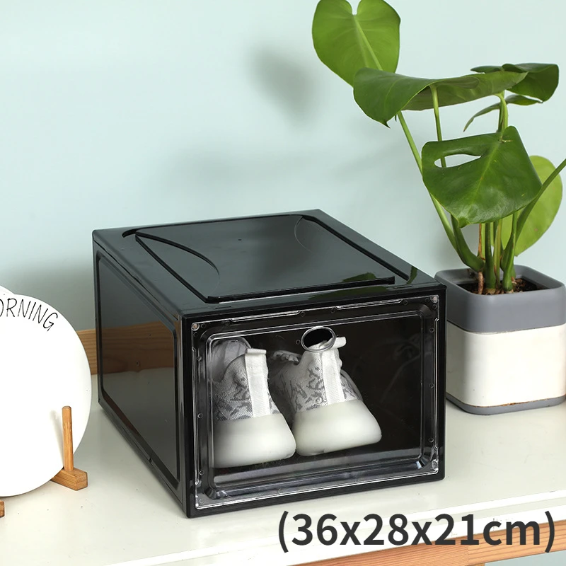 shoe PP thickened transparent shoe box drawer type plastic flip dustproof acrylic storage box shoes combinationcabinet box