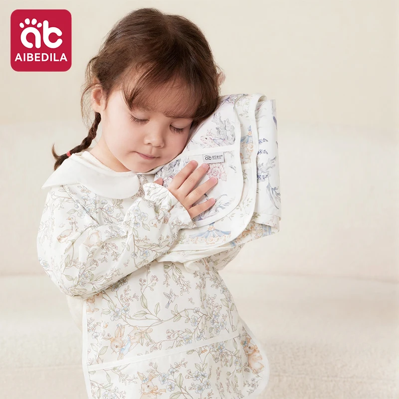 AIBEDILA Baby Girls Overalls Eating Bibs Children's Aprons Waterproof Dirt-Proof Outer Wear for Baby Food Supplement Rice image 6
