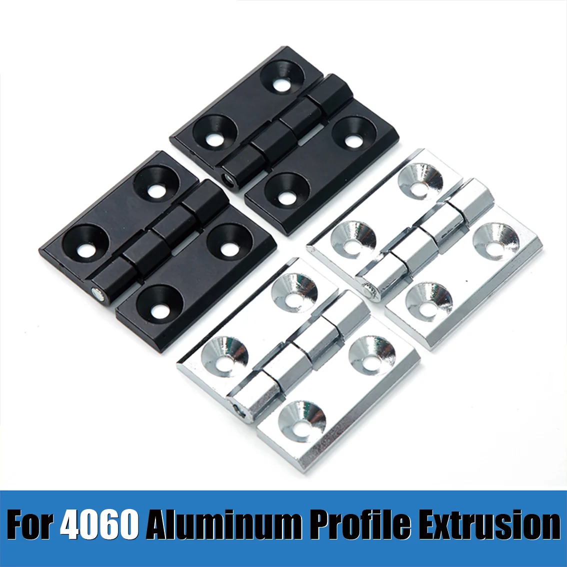 1Pcs 4060 Electric Cabinet Door Machine Tool Industrial Hinge Chrome-Plated Zinc/Aluminum Alloy Distribution Box Thicken Hinge