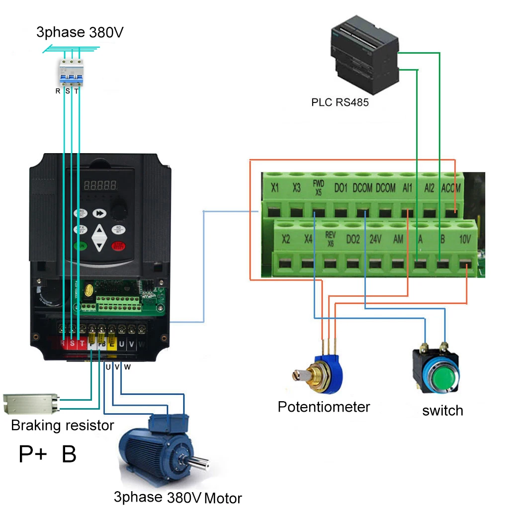 NFlixin 380V 11KW/15KW/18.5KW/22KW/30KW/37KW/45KW/55KW VFD Variable Frequency Inverter for Motor Speed Control Converter