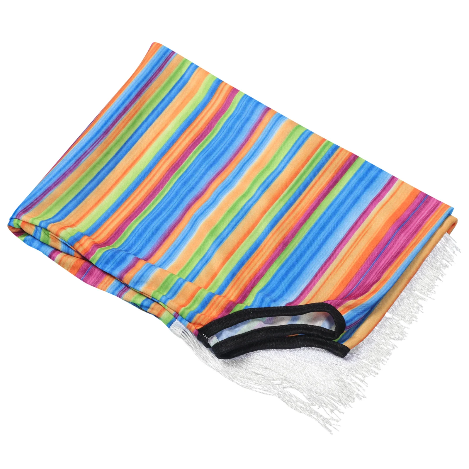 

Colorful Mexican Cloak for Children Stripe Design Bathrobe Warm Comfortable Towel Wrap for Kids Hot Spring