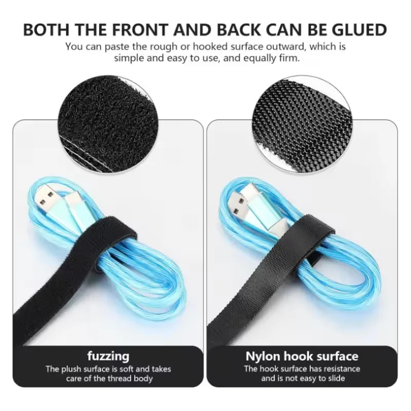 1/5m cabo organizador gerenciamento de cabo fio enrolador fita fone de ouvido mouse cabo gestão laços protetor para iphone xiaomi samsung