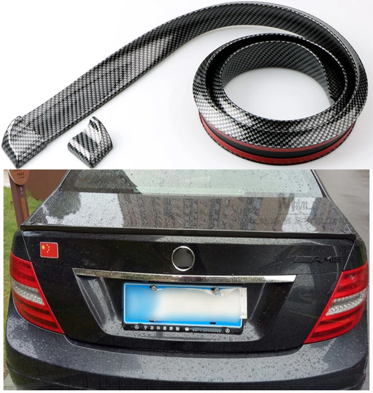 5D Carbon Fiber  Cars Spoilers Styling DIY Spoiler Wing Sport Rear Spoiler Car Styling Refit Spoiler Universal