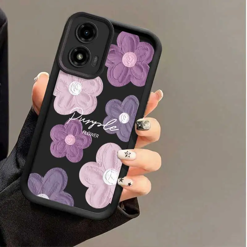 G04S Oil Painting Flowers Sky Eye Ladder Phone Case For Motorola Moto G04S Cover