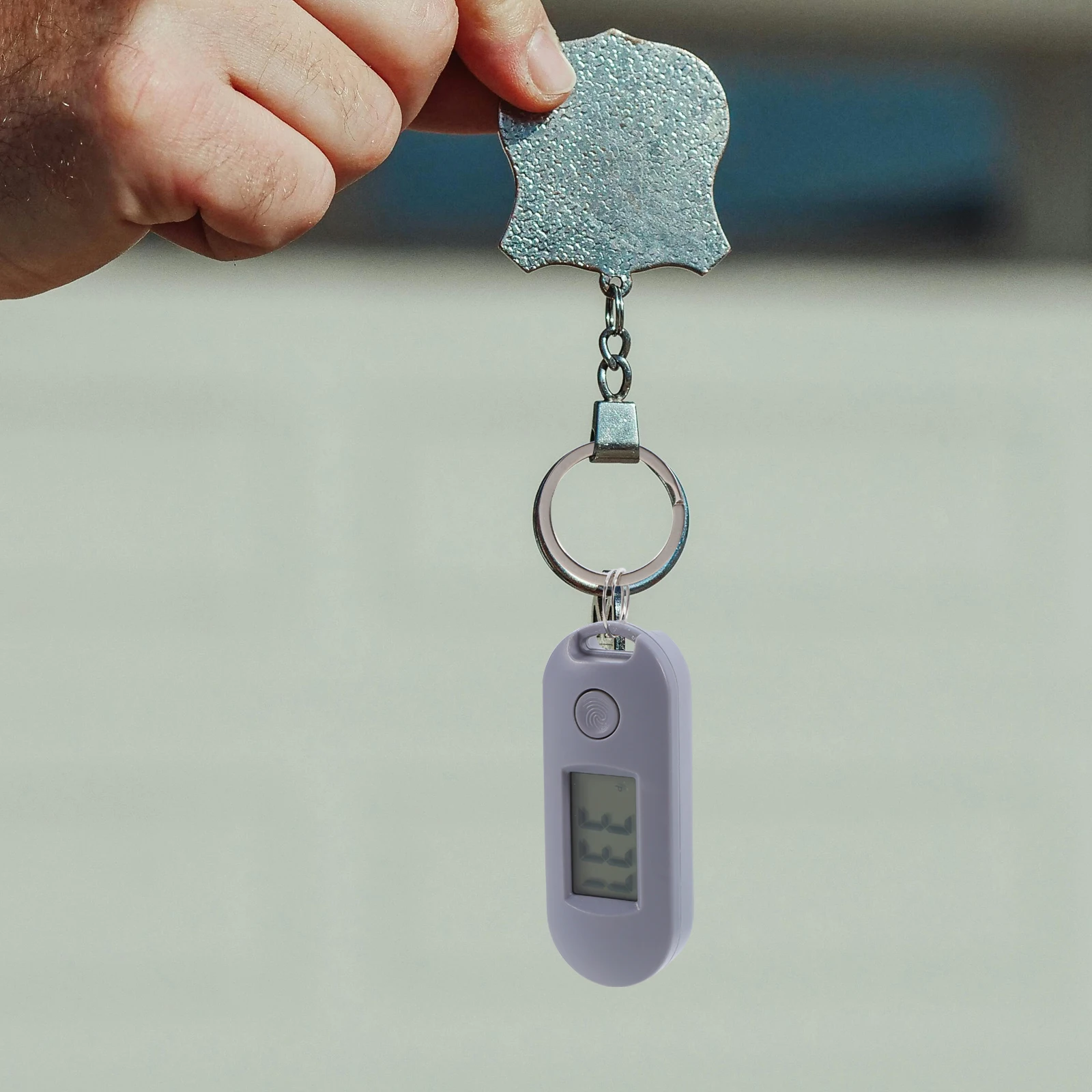 

Electronic Watch Keychain Lightweight Led For Students School Daily Use Hangable Key Ring Grey