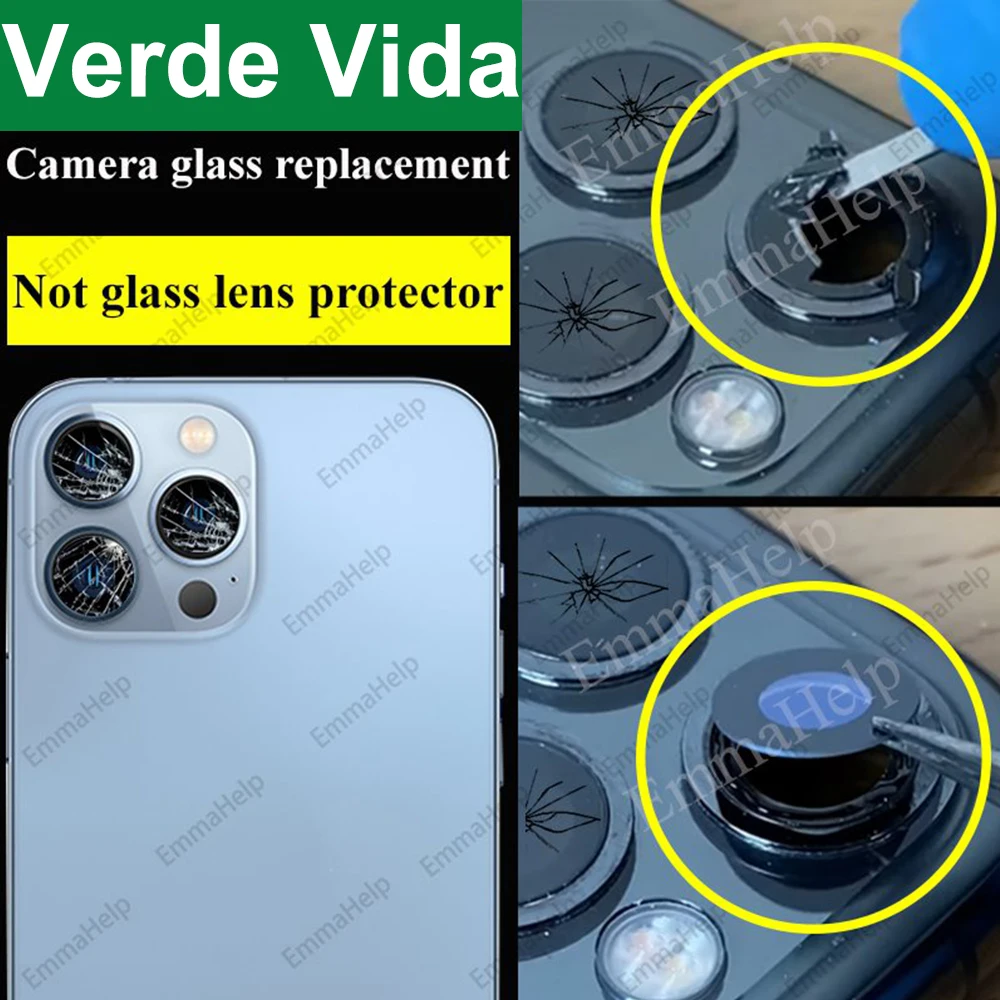 Original Back Camera Glass Replacement for iPhone 16 15 14 Pro Max 12 13 Mini 15 Plus Broken Camera Lens Repair Kits image 3