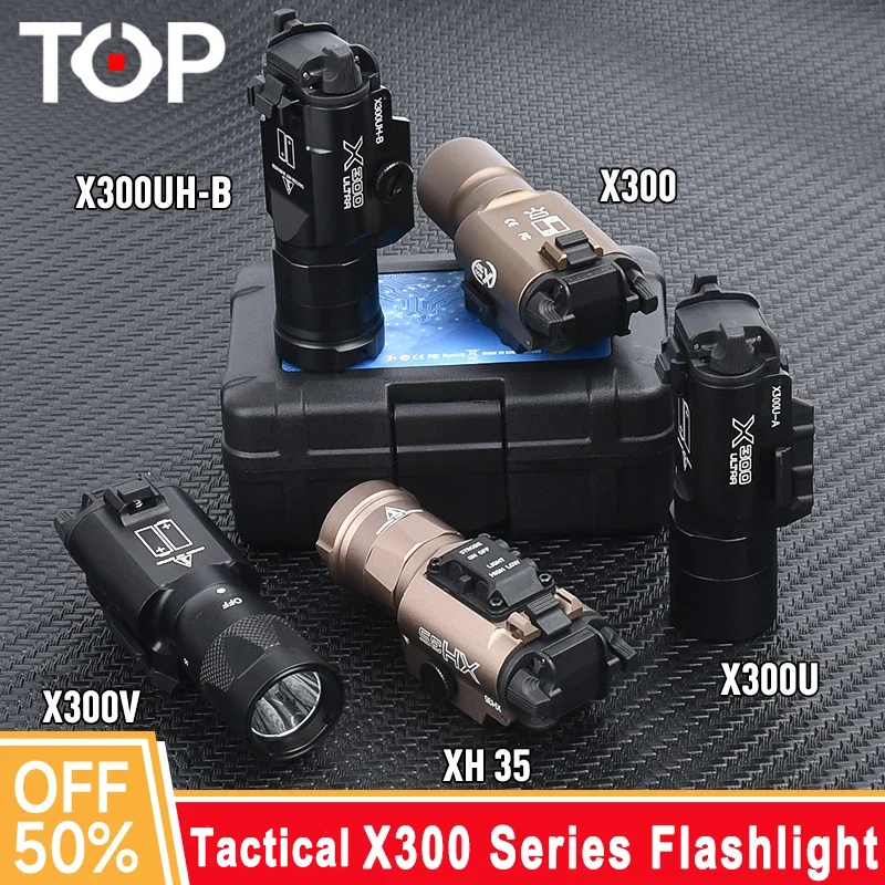 

WADSN Tactical Airsoft X300 X300U X300V XH35 Flashlight for Gl oc17 19 Pistol Weapon Gun Strobe Light Hunting Scout Light