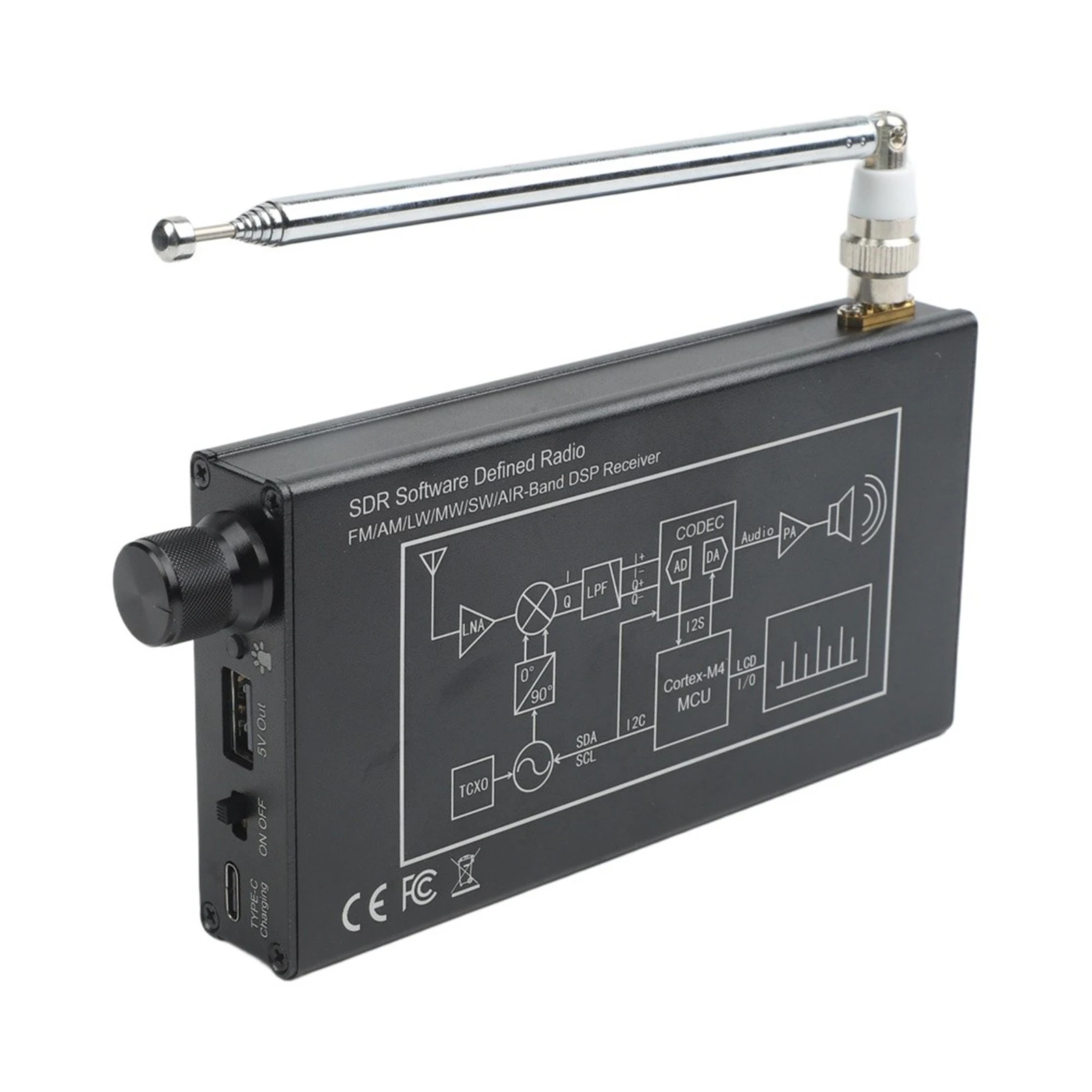 Shortwave Radio V5 With 1. For 10d Firmware Full Band For Dsp Digital Demodulation For Amateur HAM Aviation Monitoring Analyzer