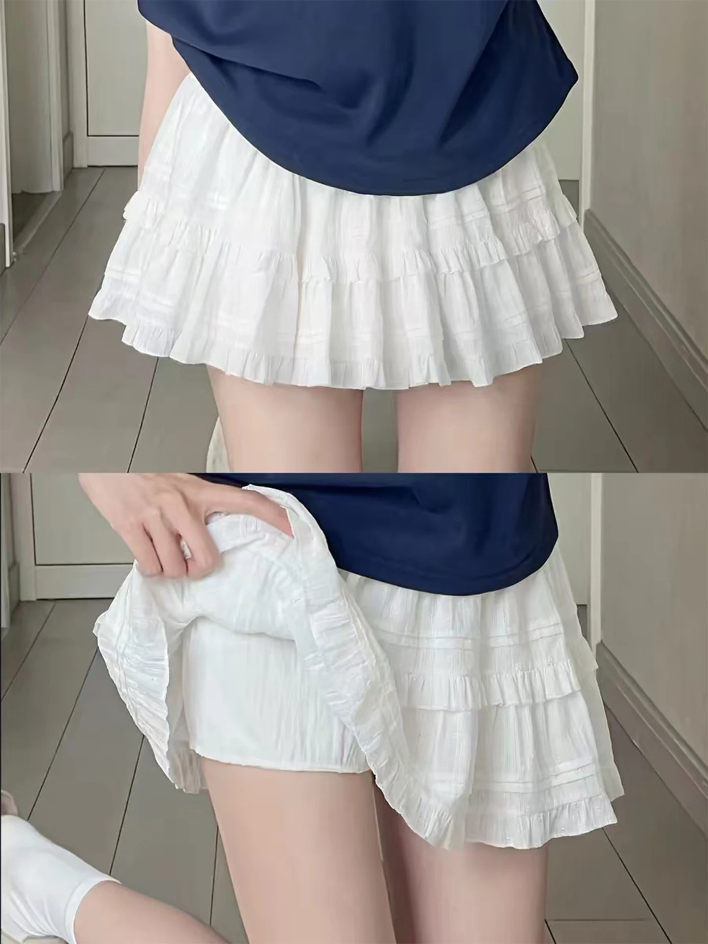 Summer 2026 Cake Skirt Women's plus Size High Waist A-Line  Skirt Anti-Light Pleated Skirt Elegant And Shapely