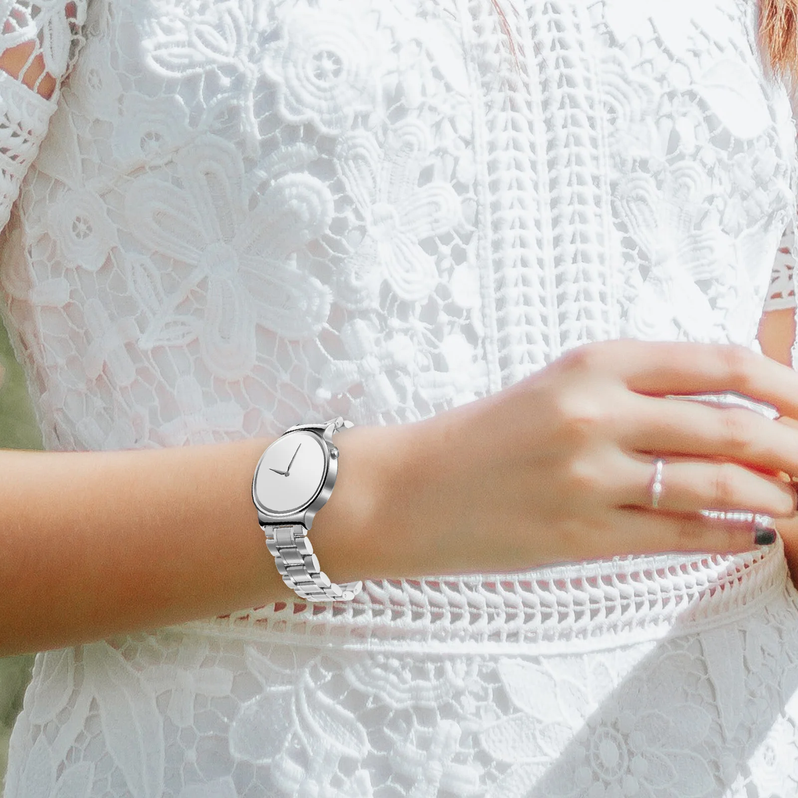 4 قطعة ساعة من الفولاذ المقاوم للصدأ B 20 مللي متر واسعة 175 مللي متر طول 3 5 مللي متر سميكة منحني نهاية Foldover المشبك الفضة الربيع القضبان استبدال مثالي