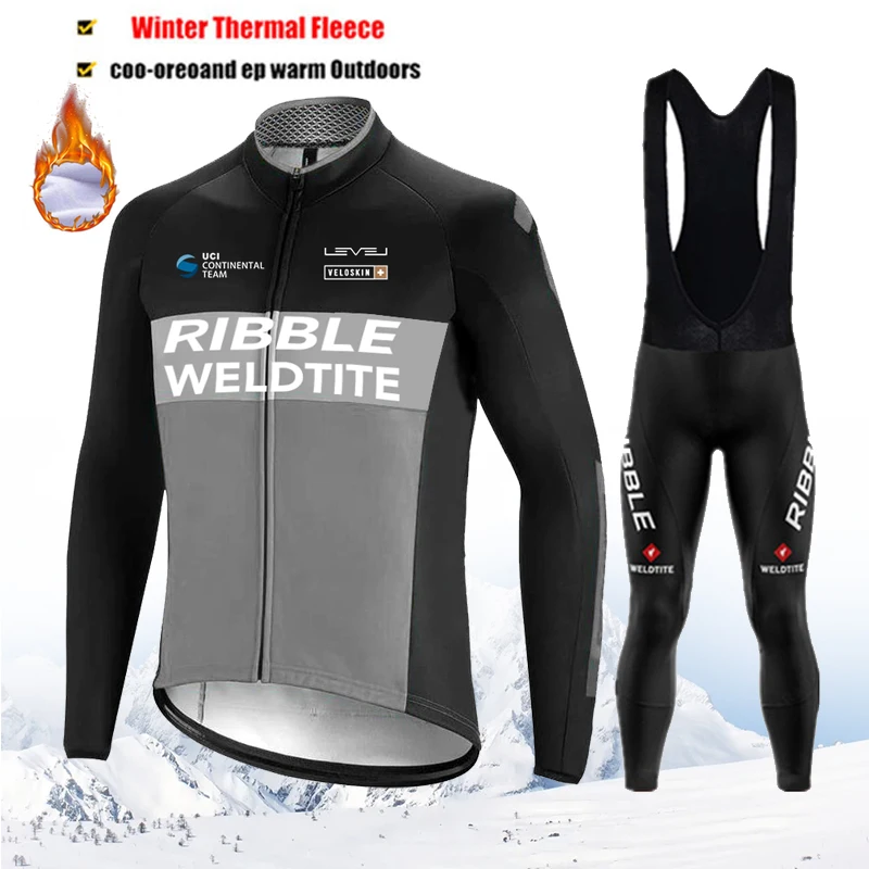 

Winter Cycling Jersey Set Men Thermal Fleece Bicycle Clothing MTB Bike Bib Pants Ropa Ciclismo Triathlon Maillot Ciclismo 2026