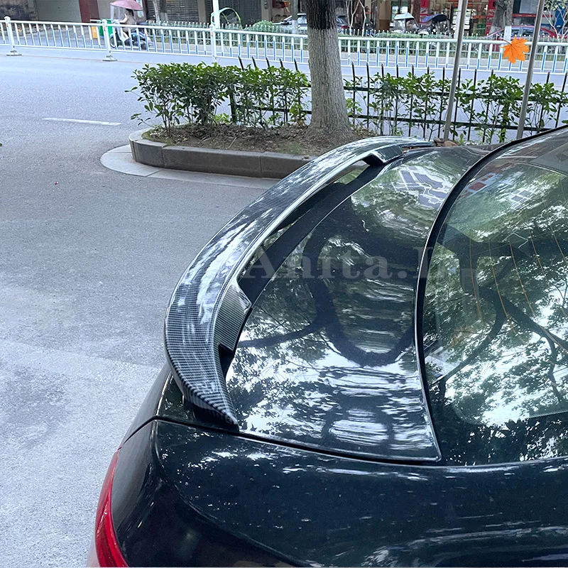 For Subaru Legacy 2010-2018 Year Trunk Spoiler 4 Door Sedan ABS Plastic Carbon Fiber Look Black Car Rear Wing Body Kit Styling