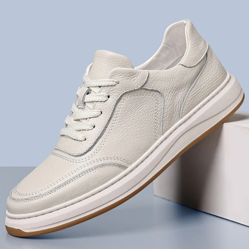 

Men's Slip-On Shoes Summer Hollow out Breathable Comfortable Soft Bottom Leather Shoes round Toe Low Top Rubber Sole Shoes Men