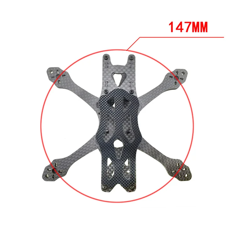 Zestaw ramek z włókna węglowego RC Drone 3 cale 150 mm APEX Mini W 4 mm grubości ramion do quadkopterów wyścigowych FPV Freestyle RC