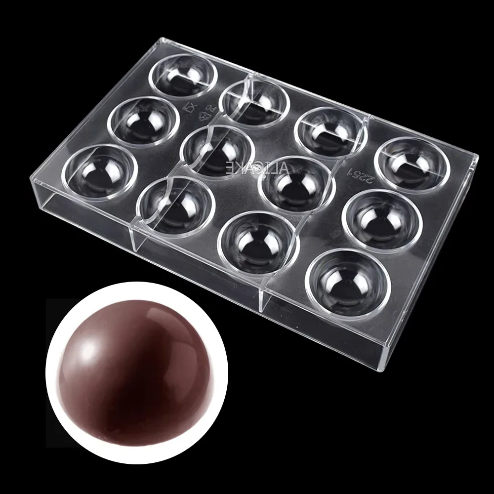 Halbkugel-Schokoladenform aus Polycarbonat, 5 cm, Kugel, Süßigkeiten, Bonbons, Bombe, Süßwaren, Bäckerei, Backen, Gebäck, Werkzeuge