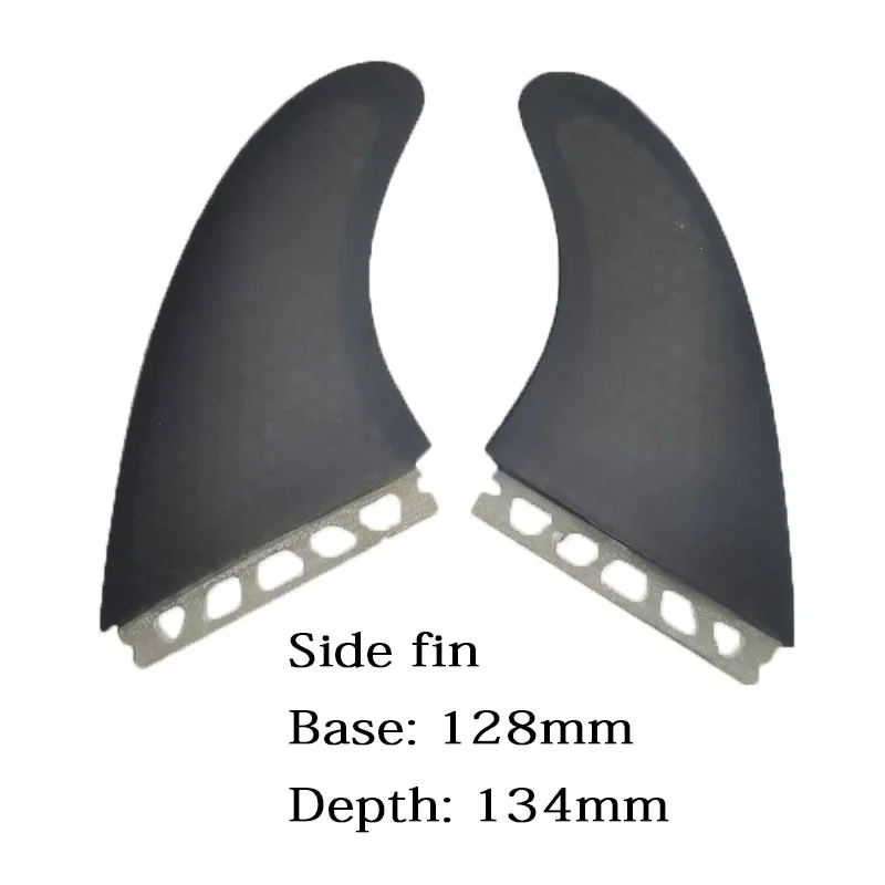 BiLong FUT/ Fins 3/4 Plug Twin Fin Set Surfboard Fins 2pcs Wingsurfing Double Fish Plate Side Fin Construction Performance Core