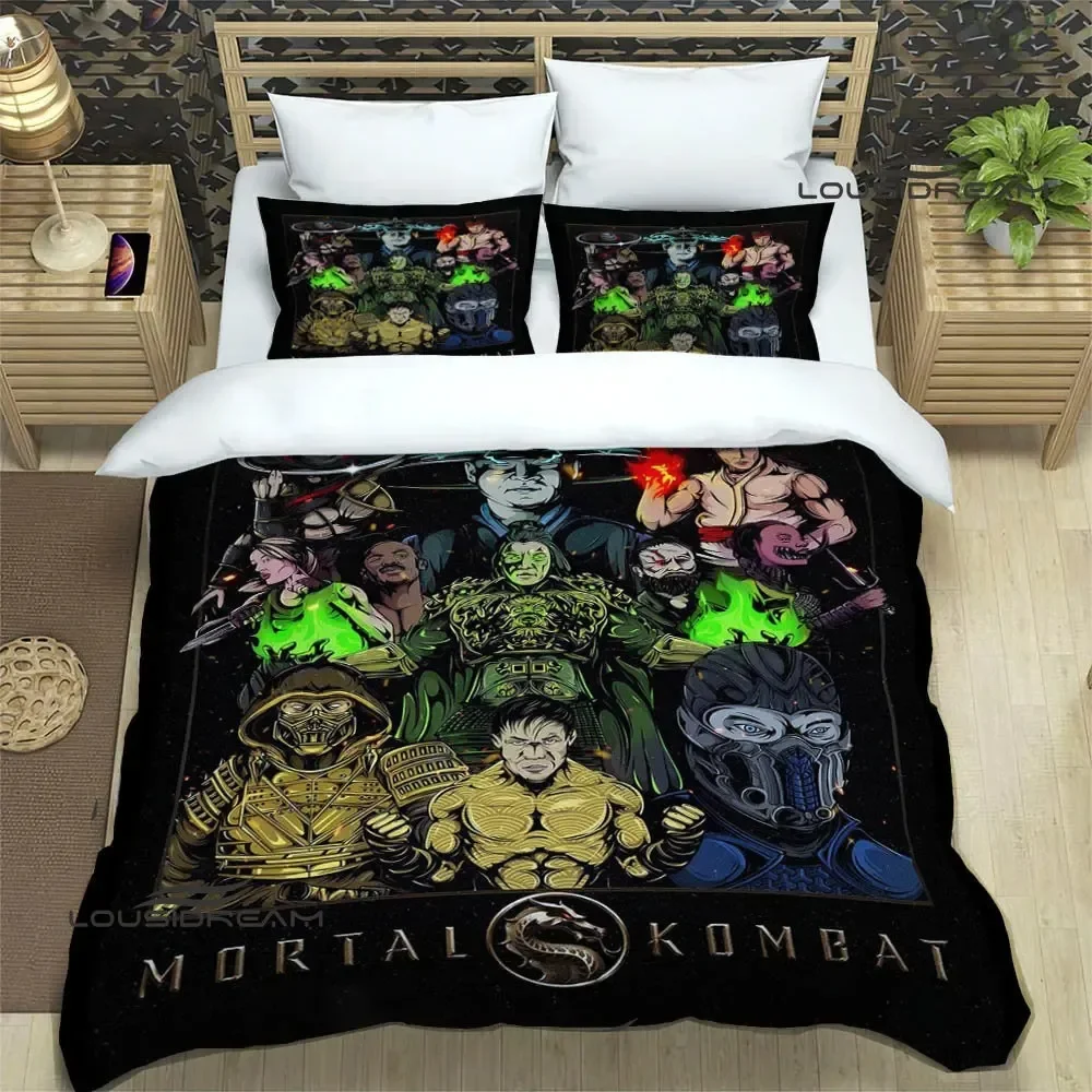 Mortal Kombat Cartoon Printed Bedding Sets exquisite supplies set duvet cover bed comforter set bedding set luxury birthday gift