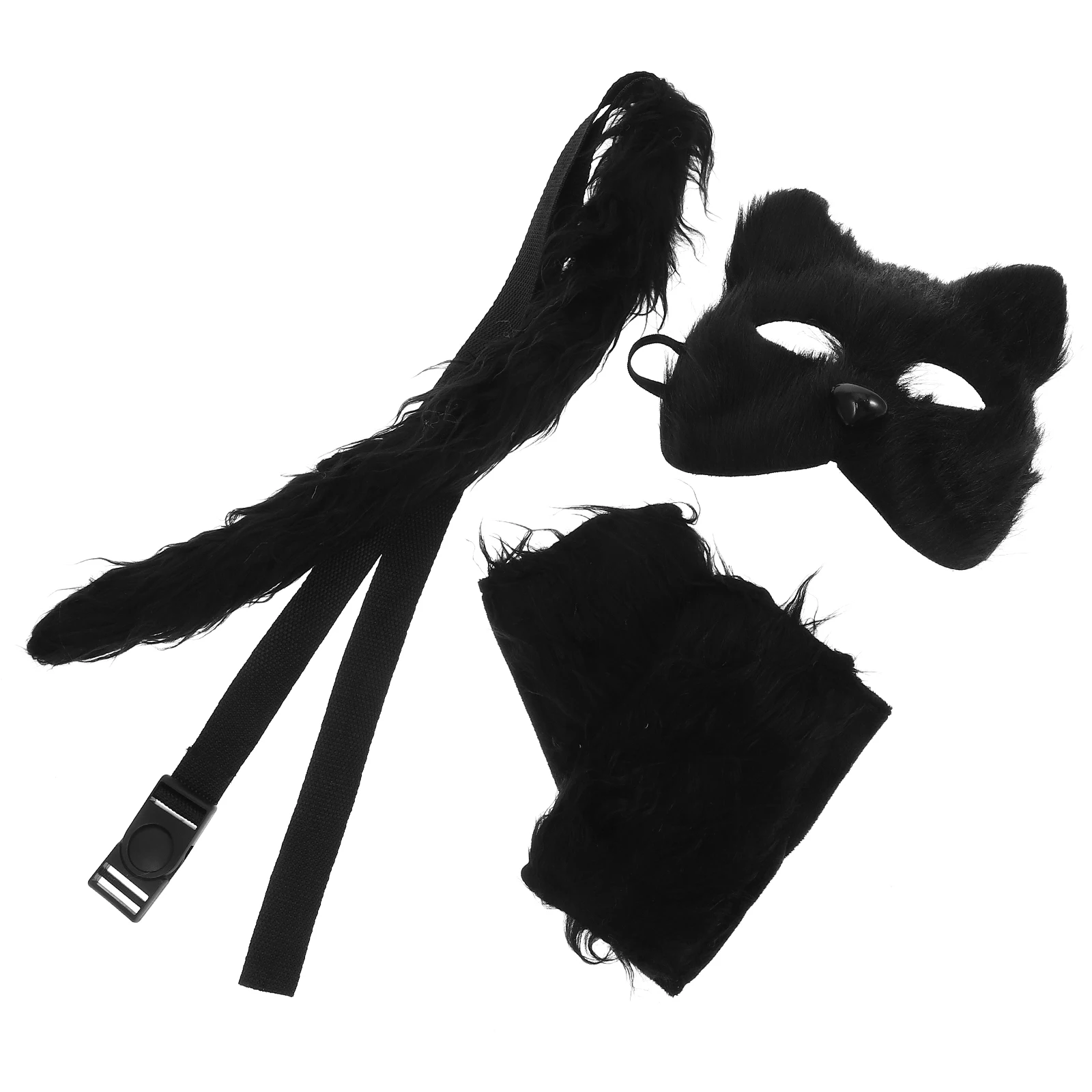 

Wolf Mask Gloves Tail PVC Animal Cosplay Costume Set Decorative Party Accessories Props Photoshoot Role Playing Supplies