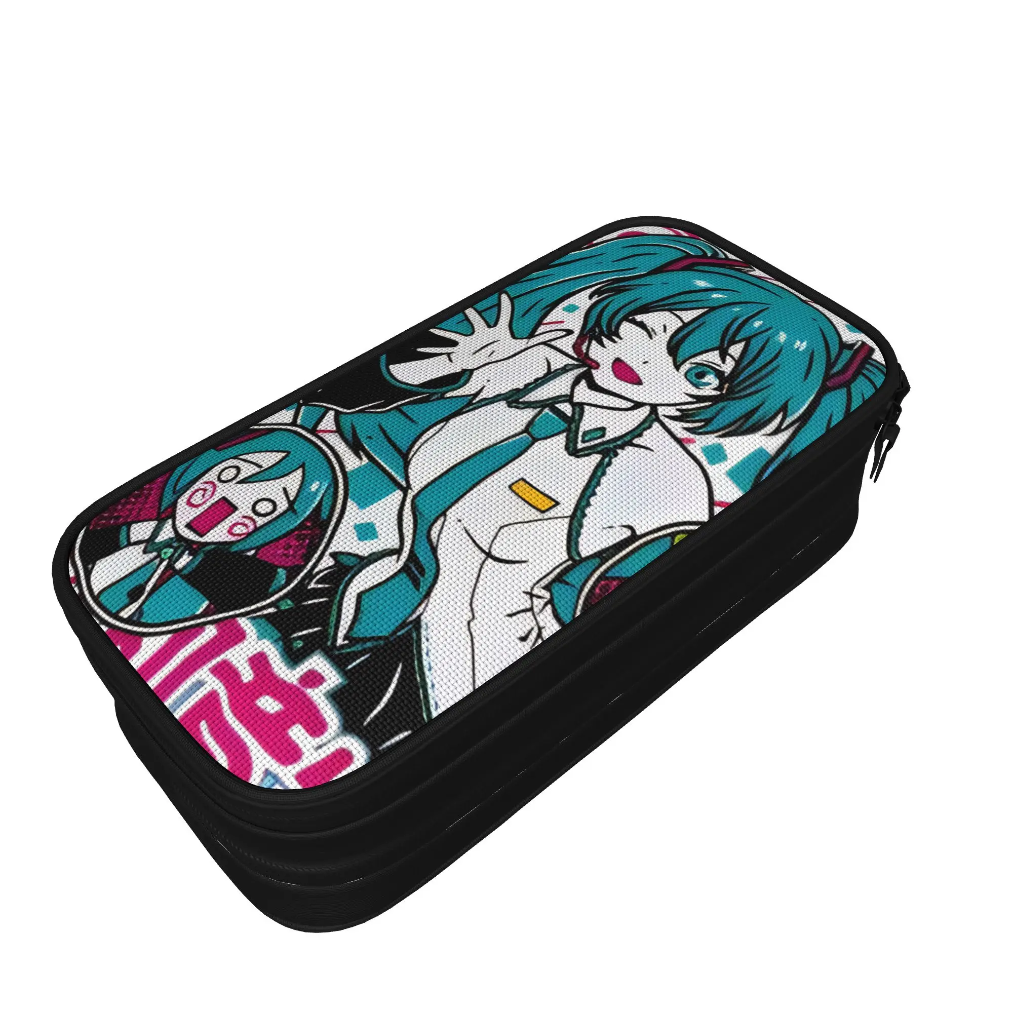 Idol Hatsune Miku  Pencil Case Cute a  Bags Student Large Storage Students School Gifts Pencilcases