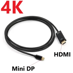 4K 1080P MiniDP to HDMI cable 4K 30Hz Thunderbolt Mini DP Male to HDMI HDTV Male adapter Converter cable For Macbook Pro mac