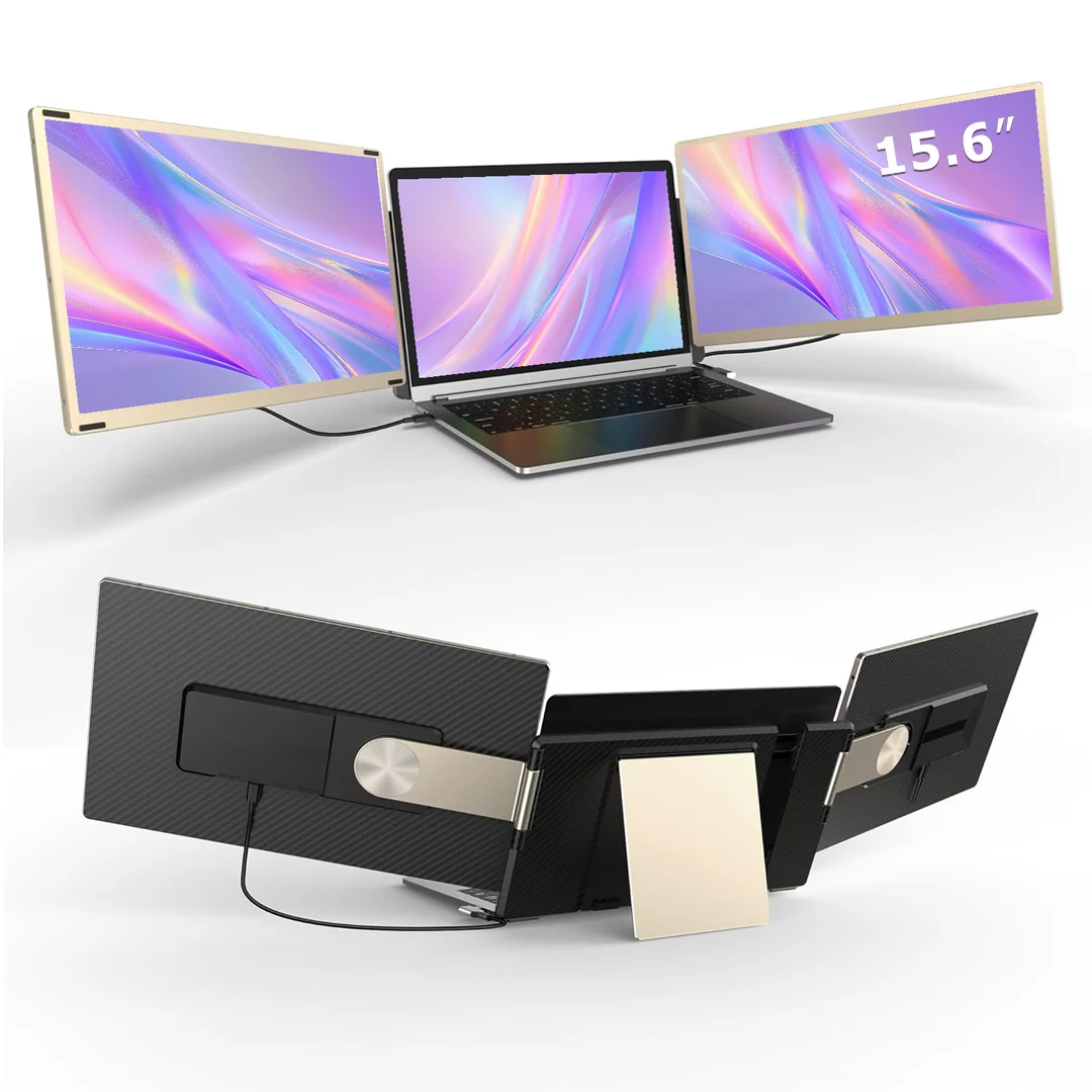 

OEM ODM 15.6" Portable Tri Screen Monitor Extension Triple Display for Laptops