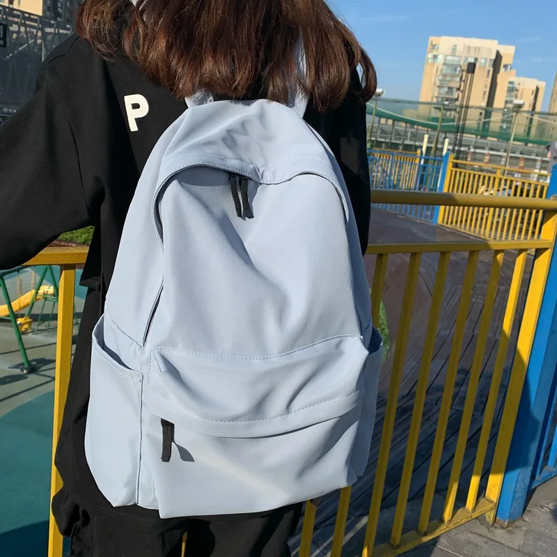 Gainny Frauen Schult asche große Kapazität einfarbig Teenager College Rucksack weibliche trend ige japanische ästhetische Reisebuch Tasche