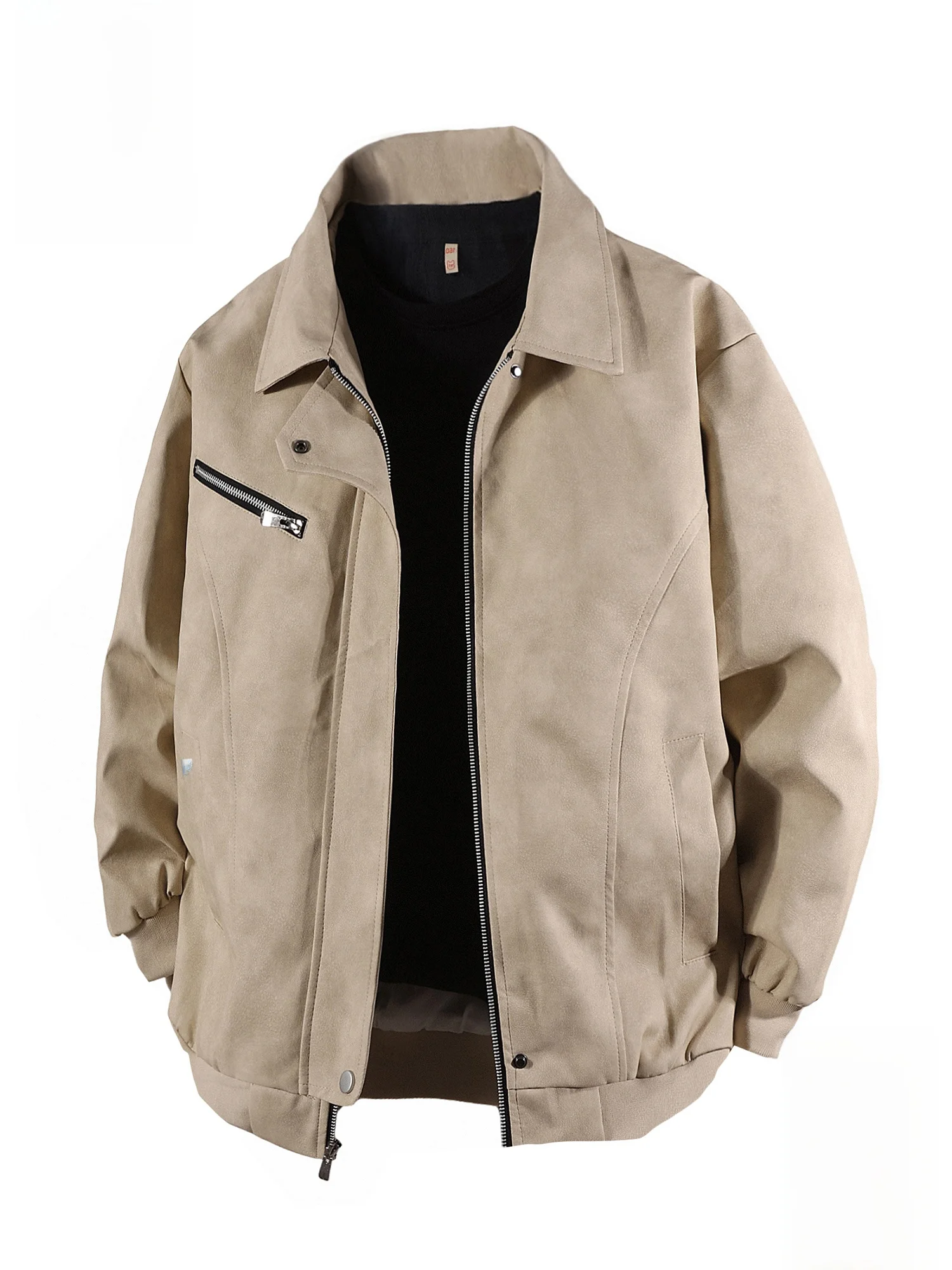 

PaulFrank Large Mouth Monkey PU Leather Collar Workwear Jaet Men's Spring Casual Loose Fit Outerwear Faion Design